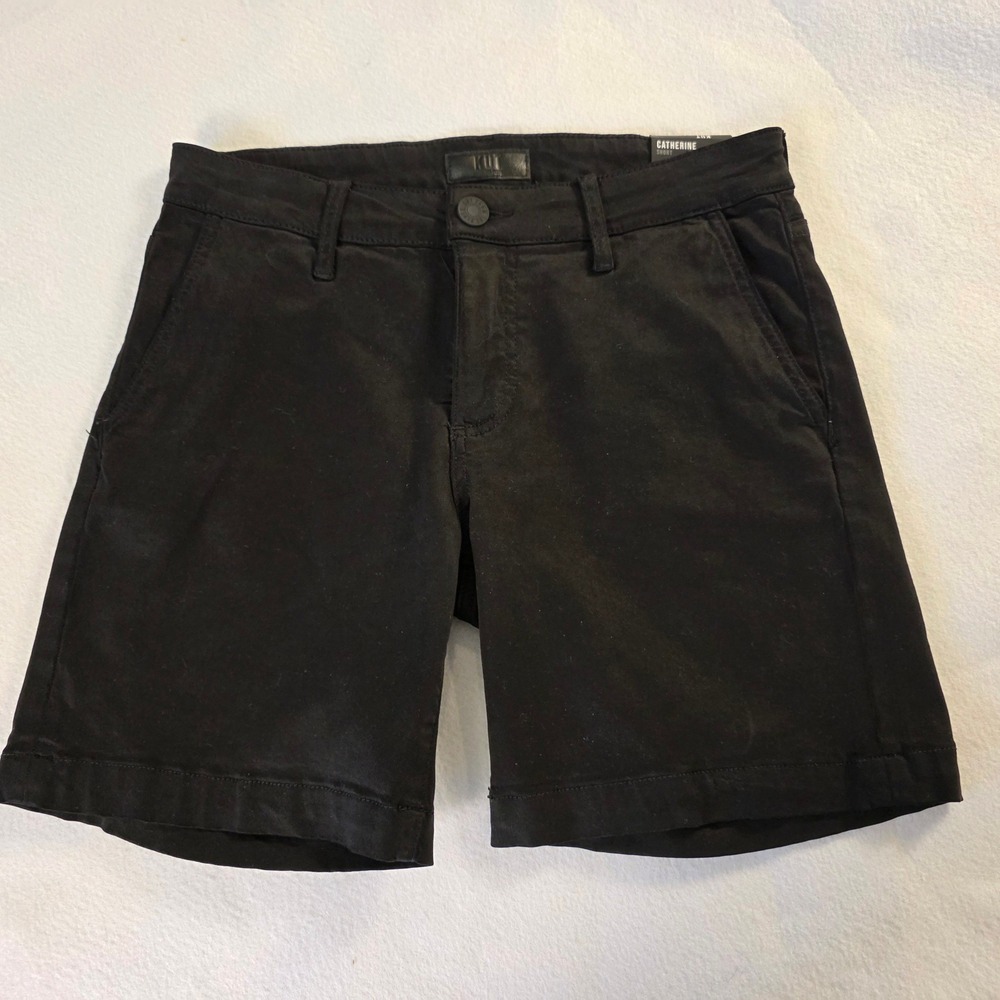 KUT from the Kloth Catherine Shorts Black Stretch Lyocell Blend Size 6 NEW